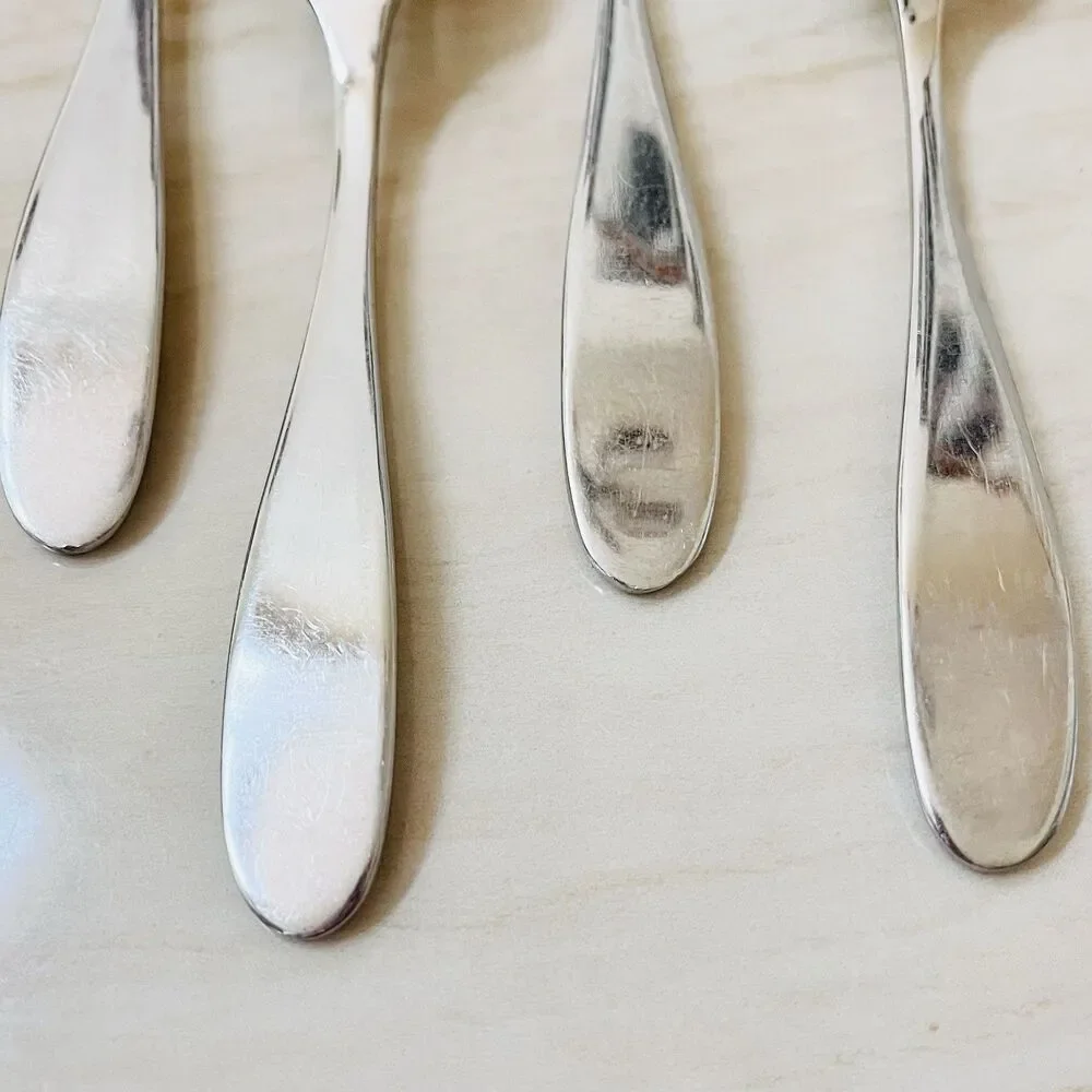 4pc MIKASA Hamilton Stainless Dinner Fork 18/10 Glossy Plain Round Tip Vietnam